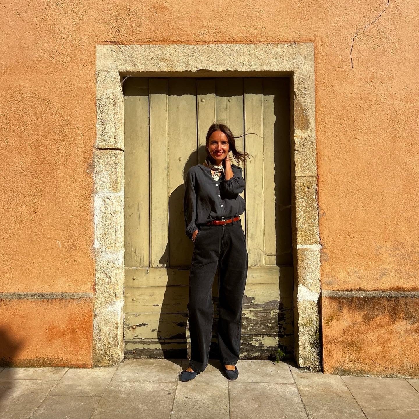 Blouse femme Onagre en gaze de coton bio – Pirate black | Poudre Organic 2