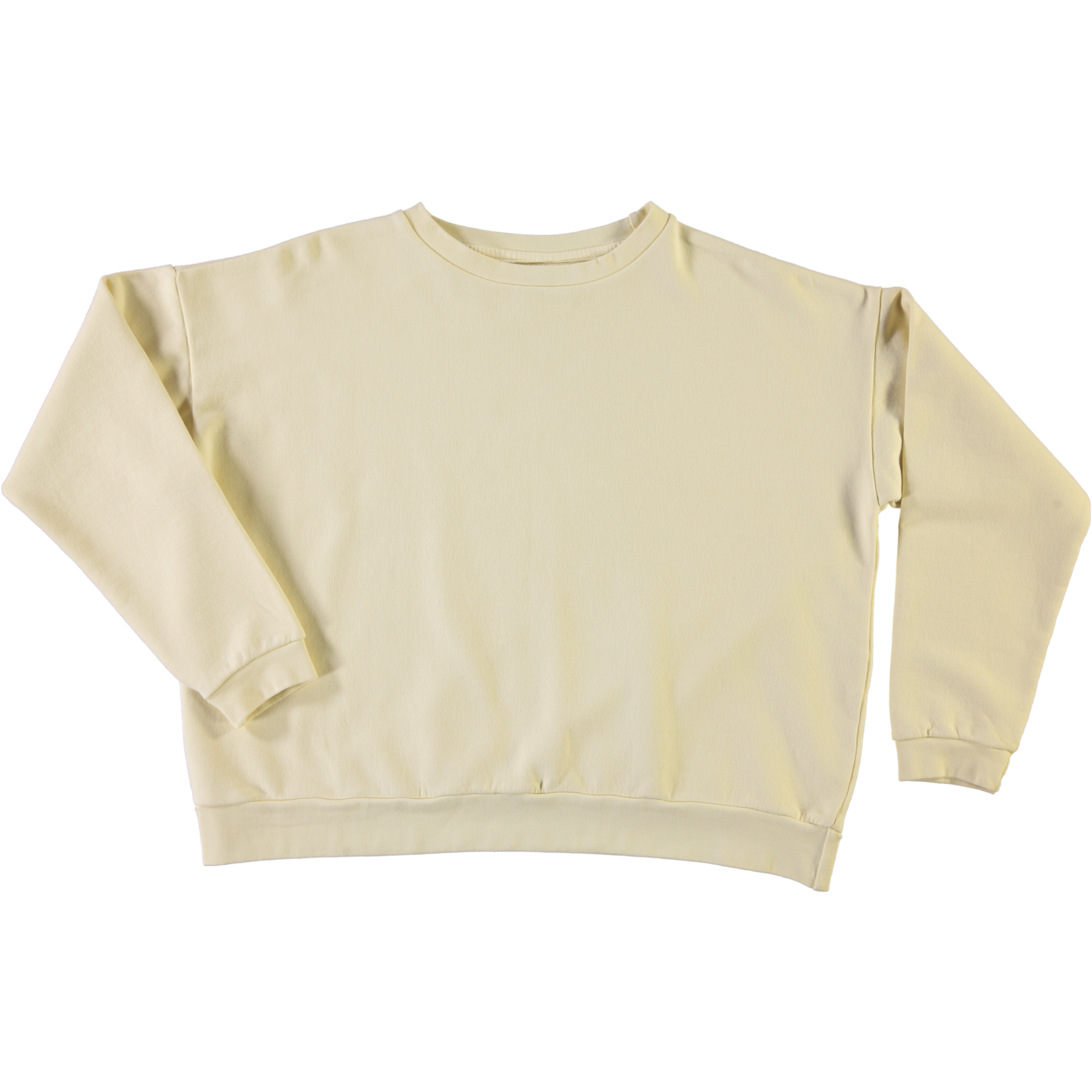Sweatshirt femme Acentra en molleton coton bio – Pastel yellow | Poudre Organic 1