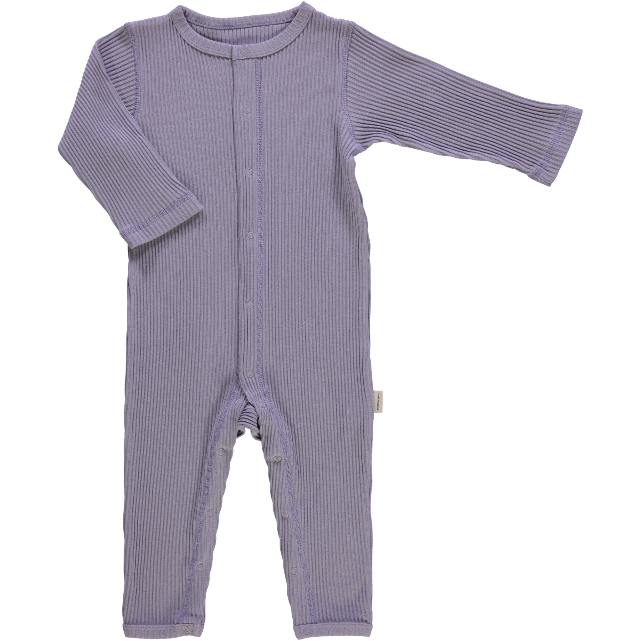 Pyjama bébé Airelle côtelé en coton bio – Lavender gray | Poudre Organic 1