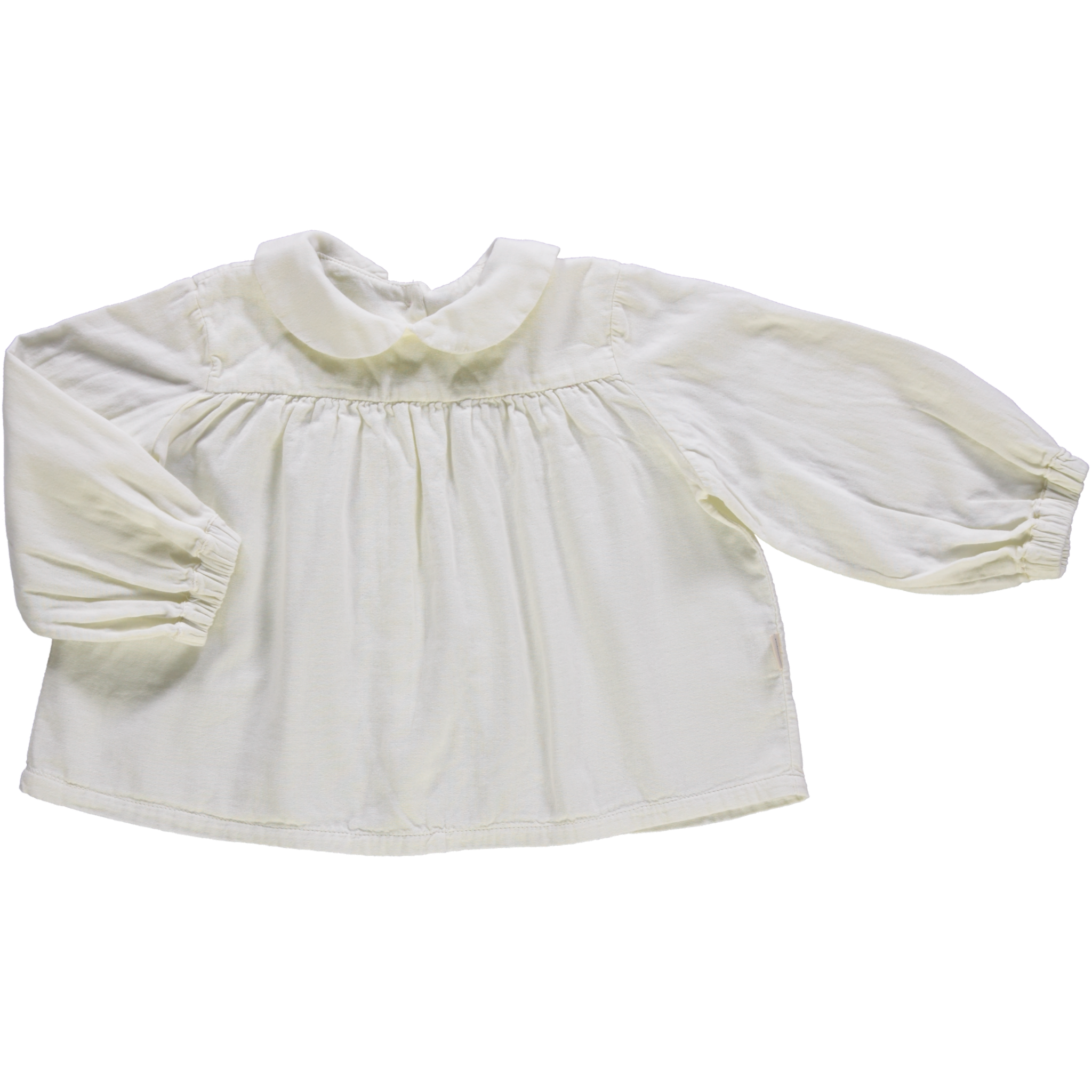 Blouse kids Amsonia en coton bio – Egret | Poudre Organic 1