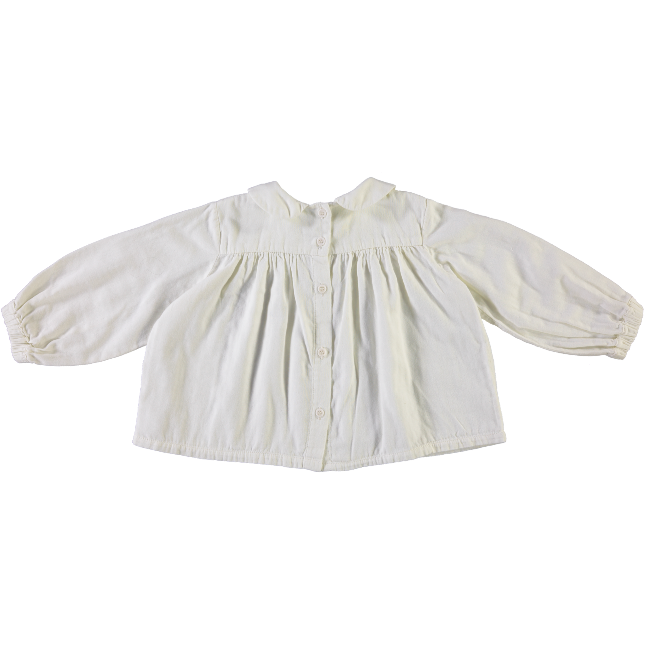 Blouse kids Amsonia en coton bio – Egret | Poudre Organic 5