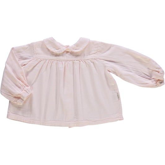Blouse kids Amsonia en coton bio – Soft Pink | Poudre Organic 1