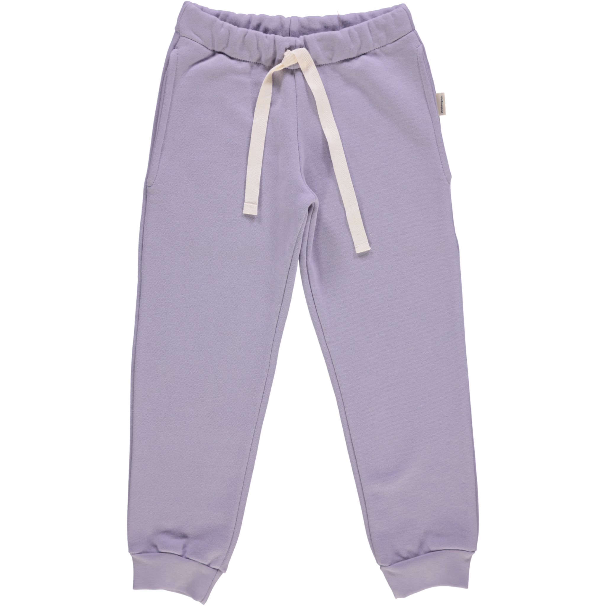 Pantalon kids Anicet en molleton coton bio – Lavender gray | Poudre Organic 1