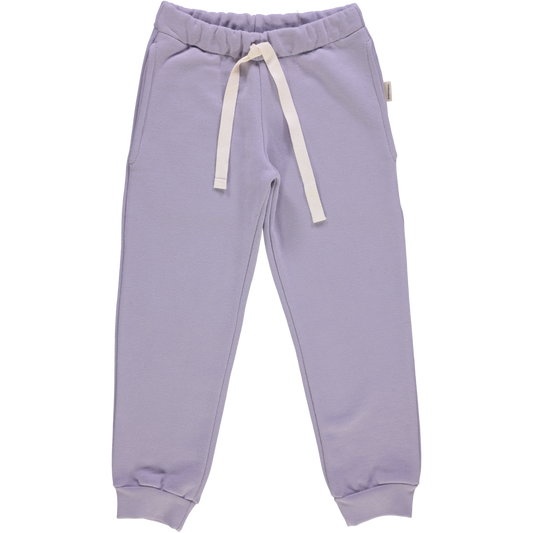 Pantalon kids Anicet en molleton coton bio – Lavender gray | Poudre Organic 1