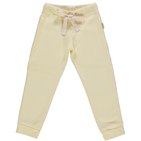 Pantalon kids Anicet en coton bio – Pastel yellow | Poudre Organic 1