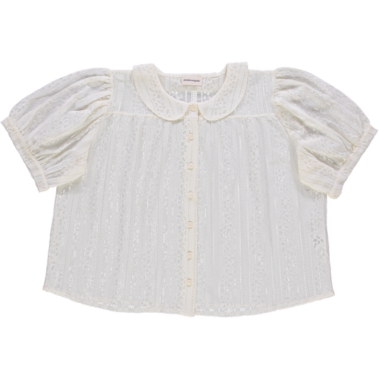CHEMISIER AMBRE Dentelle Écru