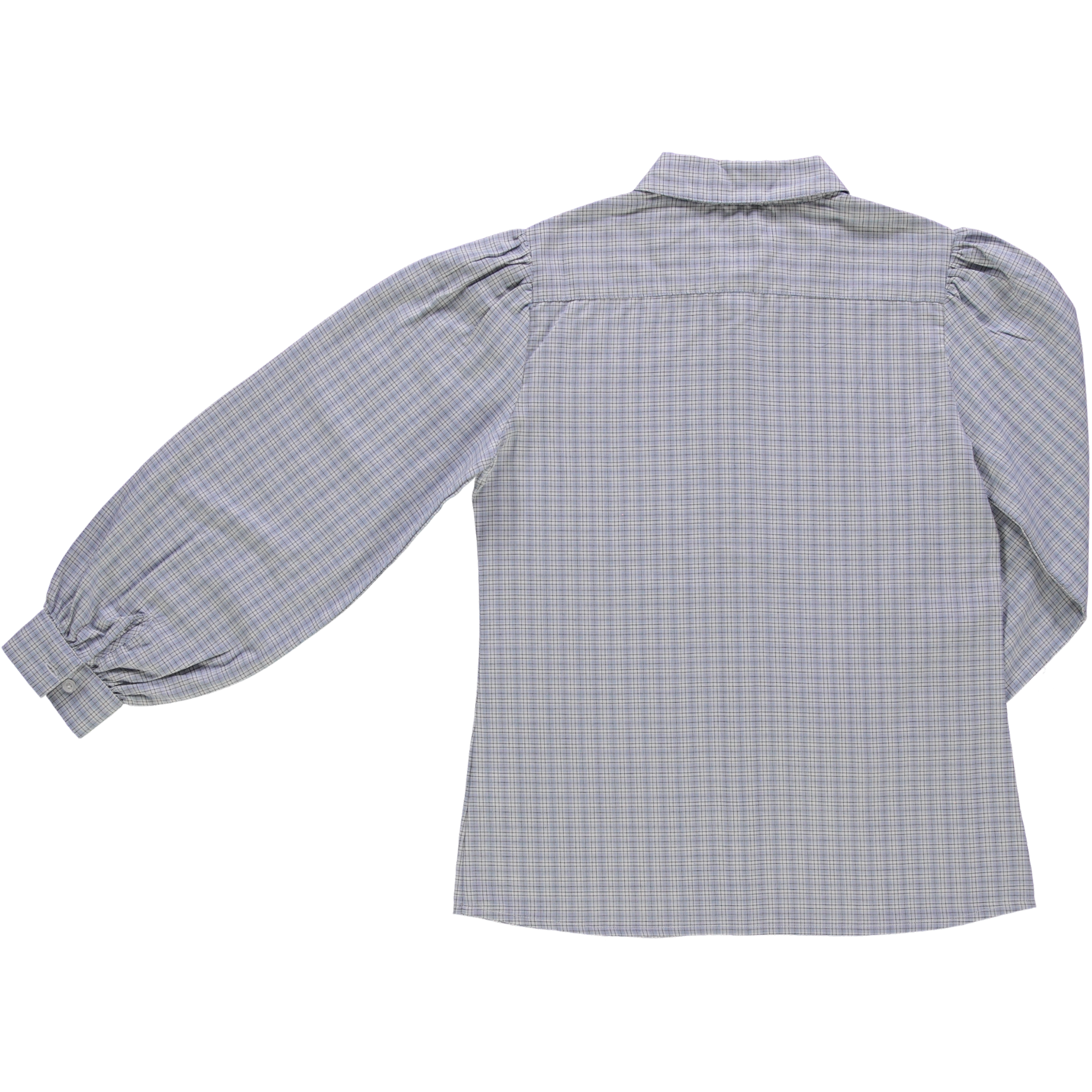 Chemise femme Aulne manches longues en coton bio – Carreaux bleus | Poudre Organic 5