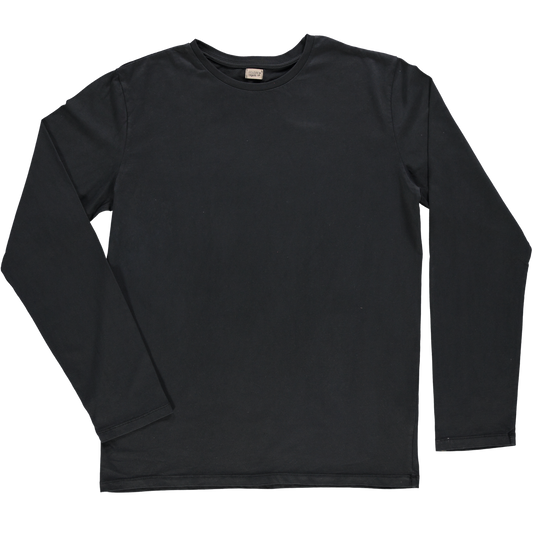 T-shirt homme Badiane manches longues en coton bio – Pirate black | Poudre Organic 1