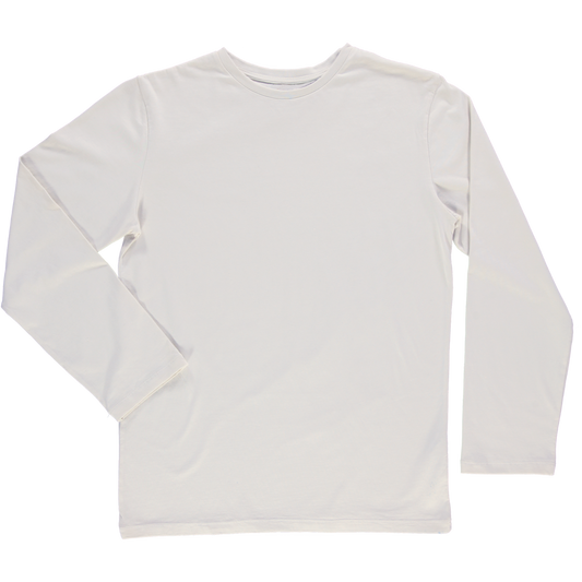 T-shirt homme Badiane manches longues en coton bio – Egret | Poudre Organic 1