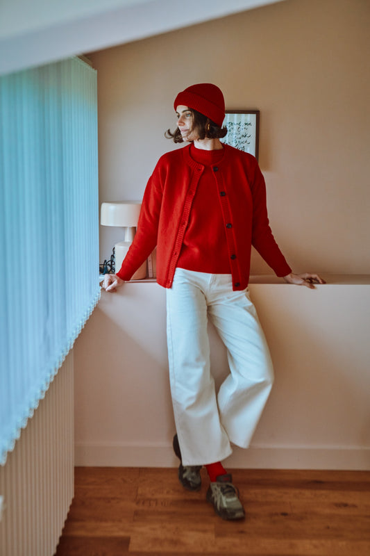 BERGENIE PANTS Denim Ecru