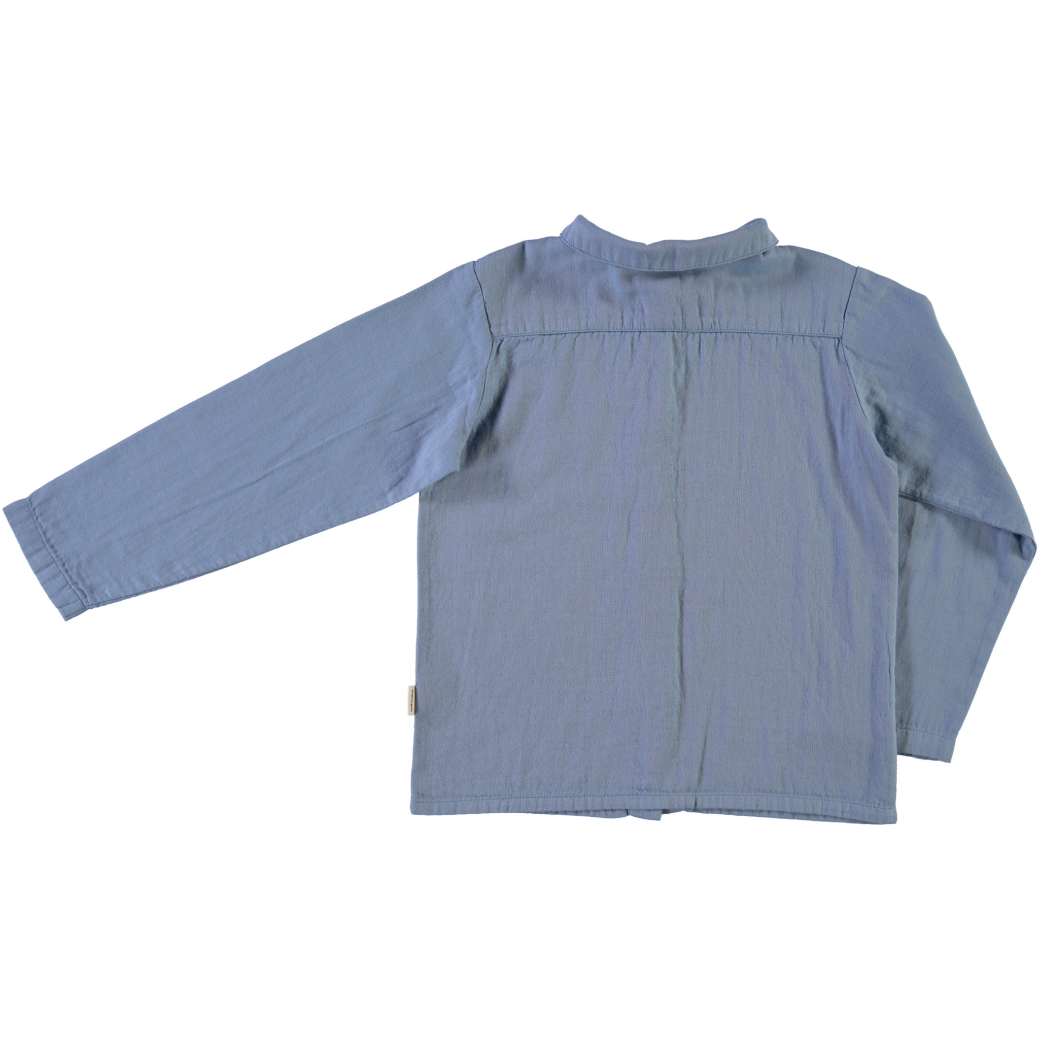 Blouse kids Belladone manches longues en coton bio – Faded denim | Poudre Organic 3