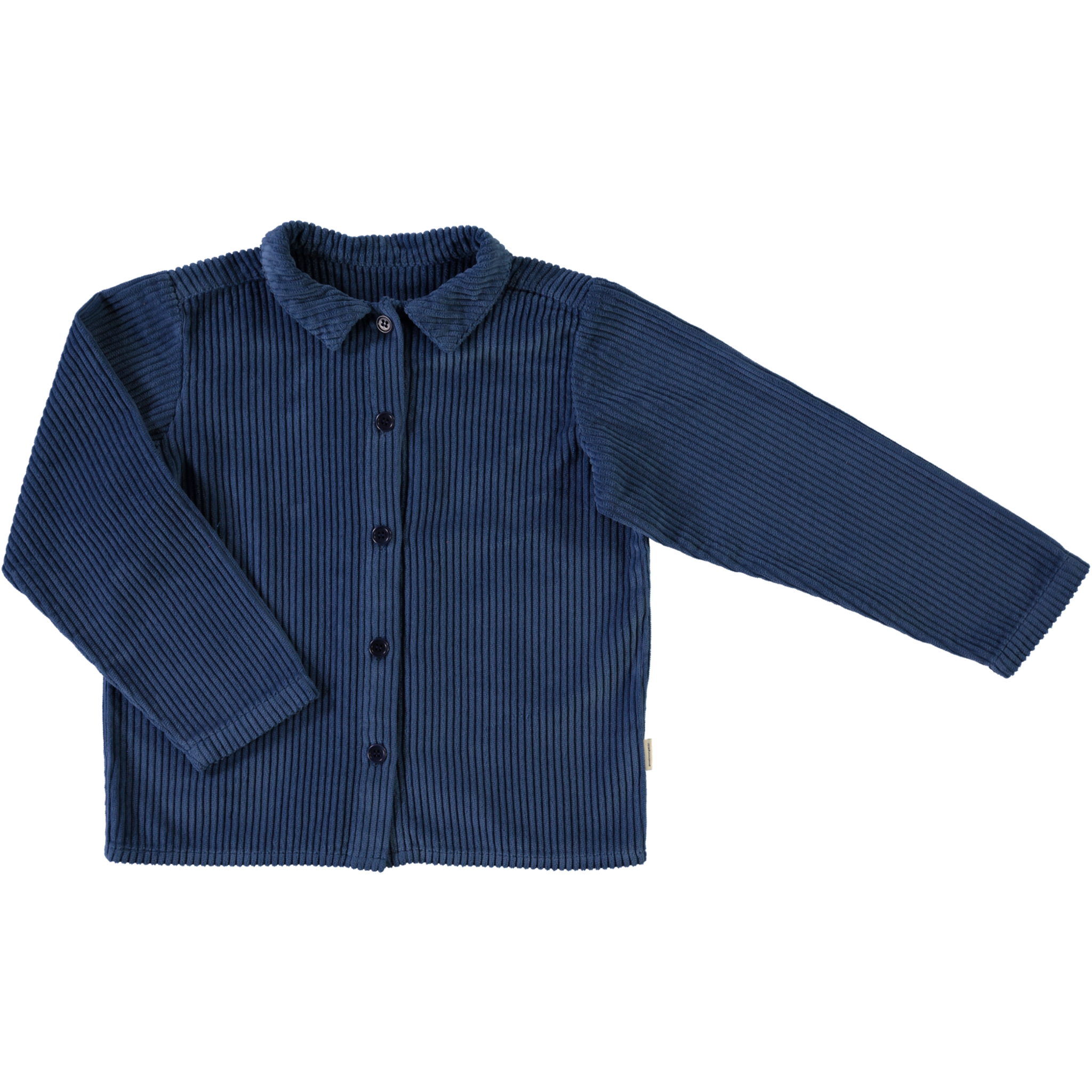 Blouse kids Belladone velours côtelé en coton bio – Dark denim | Poudre Organic 1
