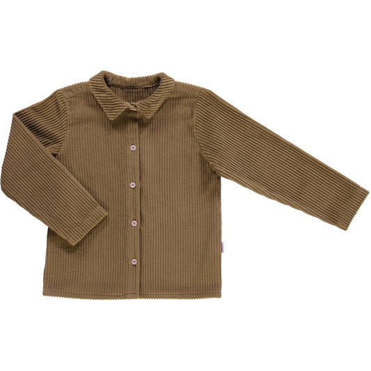 Blouse kids Belladone velours côtelé en coton bio – Dull gold | Poudre Organic 1