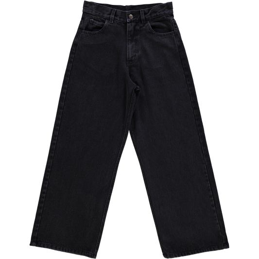 Pantalon femme Bergenie en coton bio – Denim noir | Poudre Organic 1