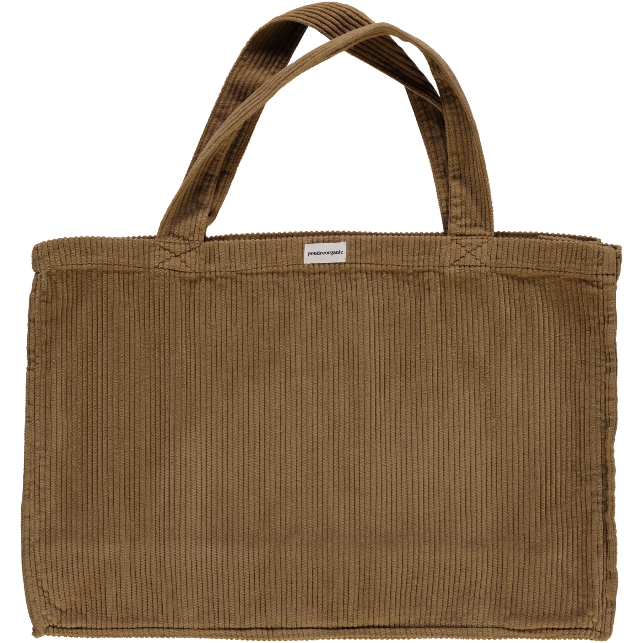 Sac cabas kids & adulte Vigne côtelé en coton bio – Dull gold | Poudre Organic 1