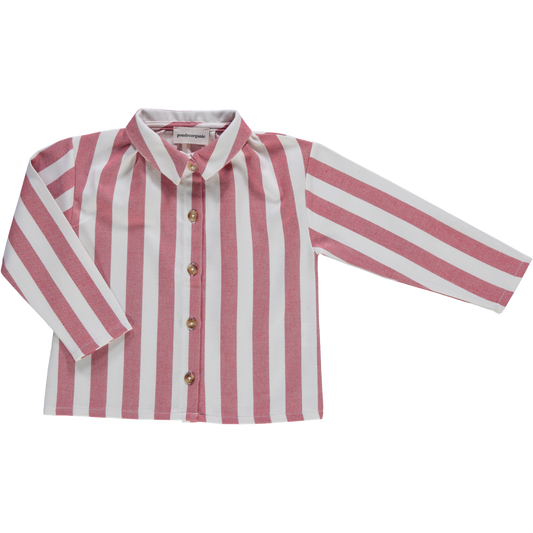 BLOUSE CASSIS DENIM Rayures Rouges