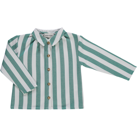 BLOUSE CASSIS DENIM Rayures Vertes