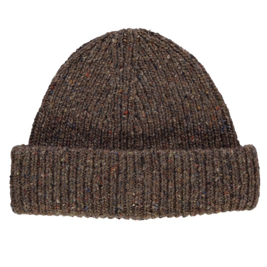 BONNET BEANIE LAINE Speckled Brown
