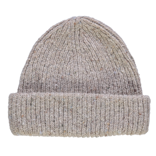 BONNET BEANIE LAINE Speckled Seashell