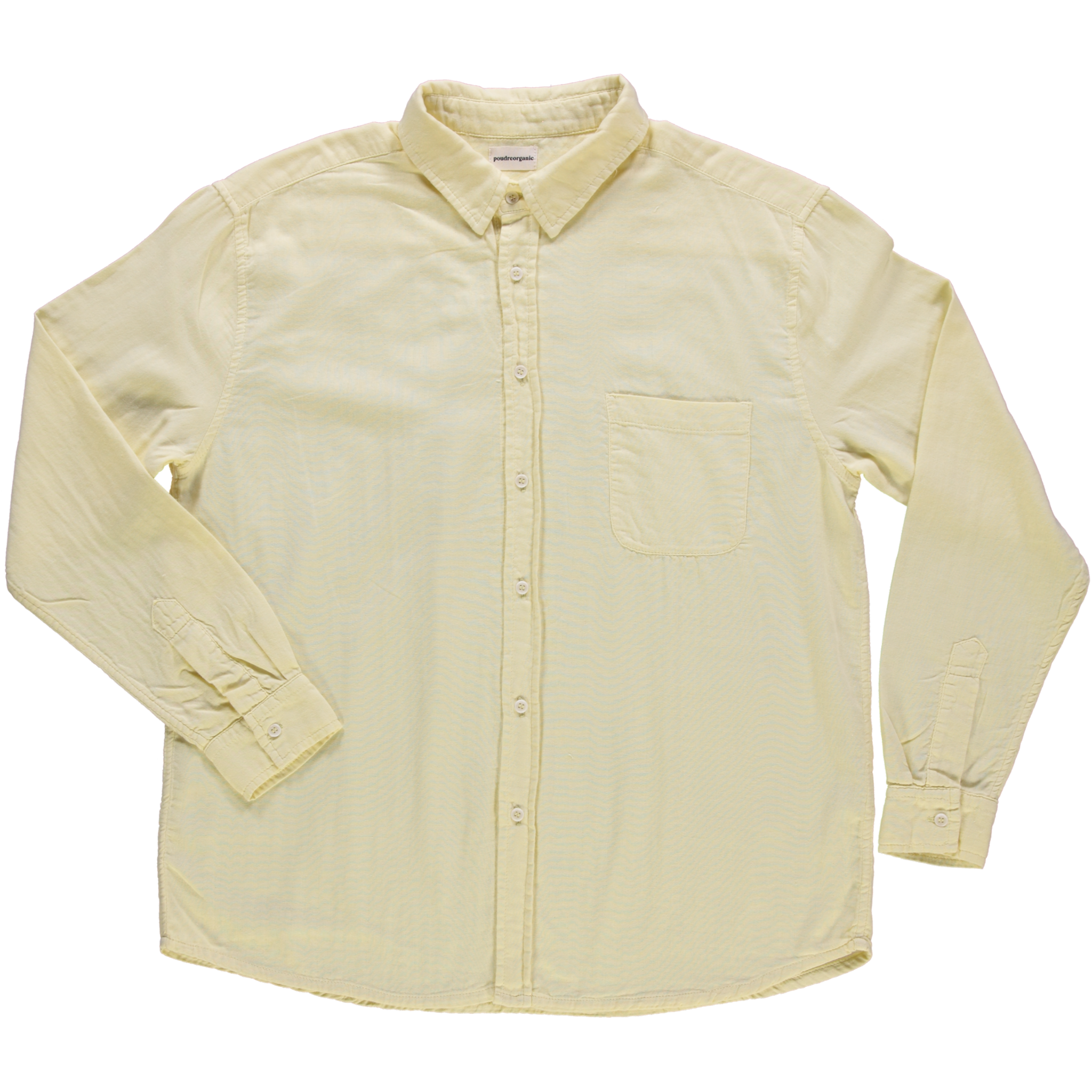 Chemise homme Camisa en gaze coton bio – Pastel yellow | Poudre Organic 1