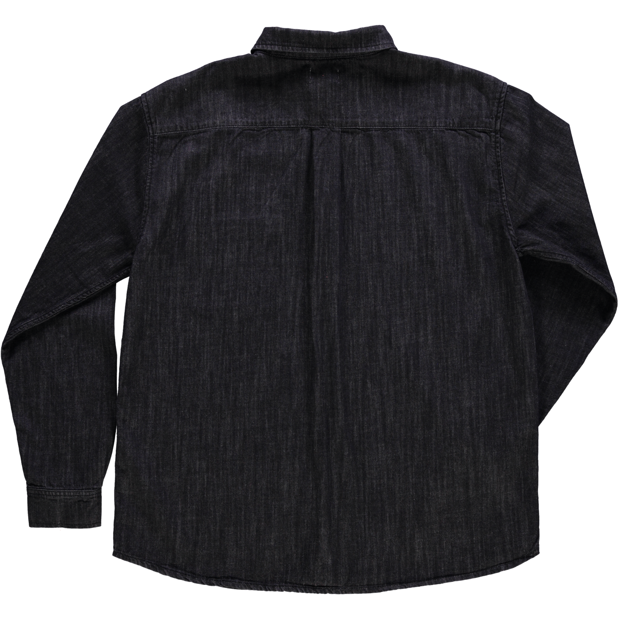 Chemise homme Camisa manches longues en coton bio – Denim épais noir | Poudre Organic 3