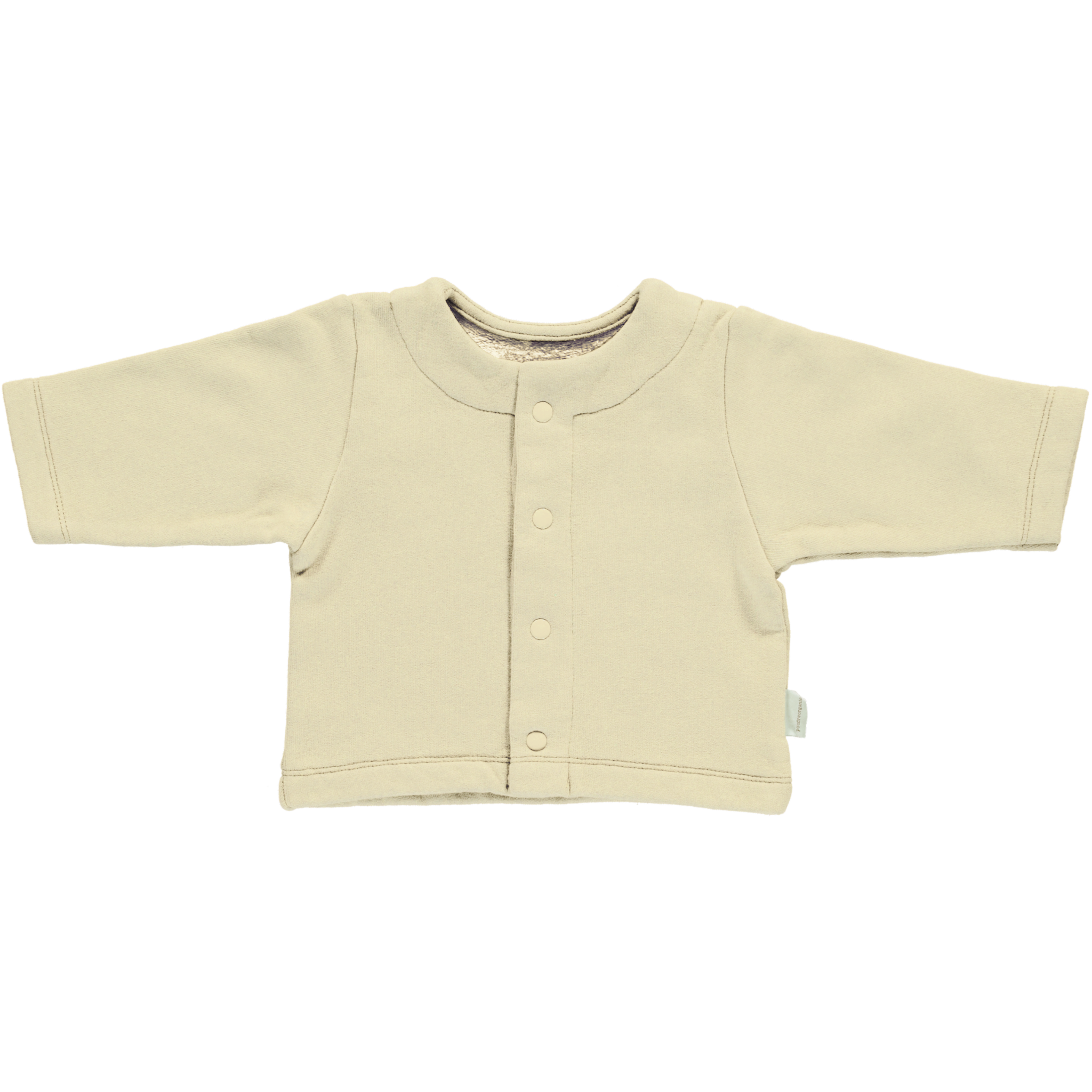 Cardigan kids Camomille en molleton coton bio – Pastel Yellow | Poudre Organic 1