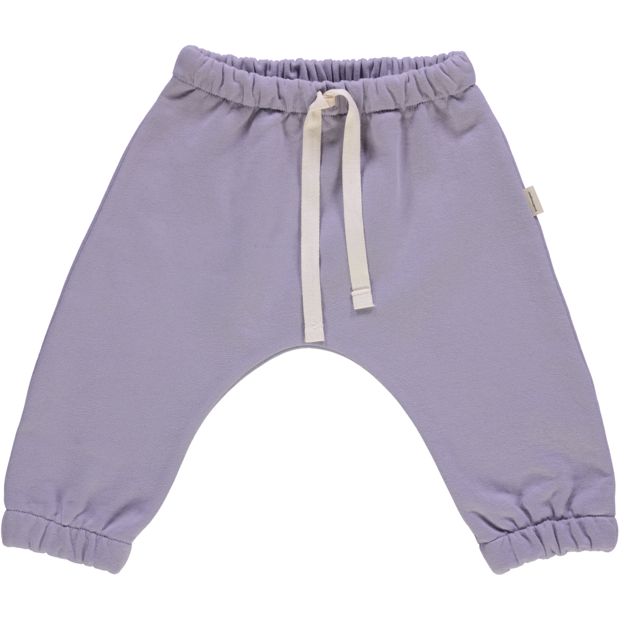 Pantalon kids Cannelle en molleton coton bio – Lavender gray | Poudre Organic 1