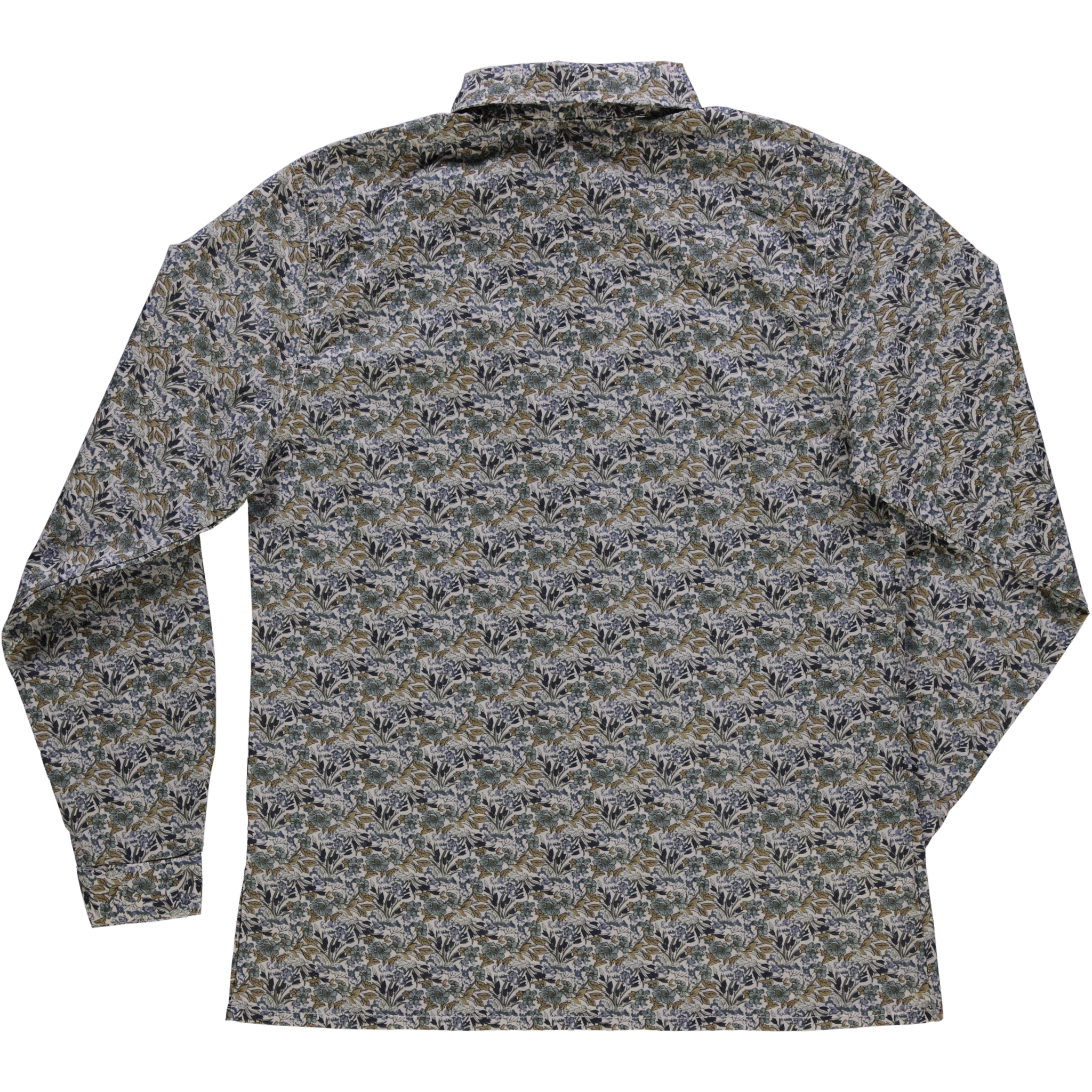 Blouse femme Capucine en coton bio – Fleuri vert bleu | Poudre Organic 2