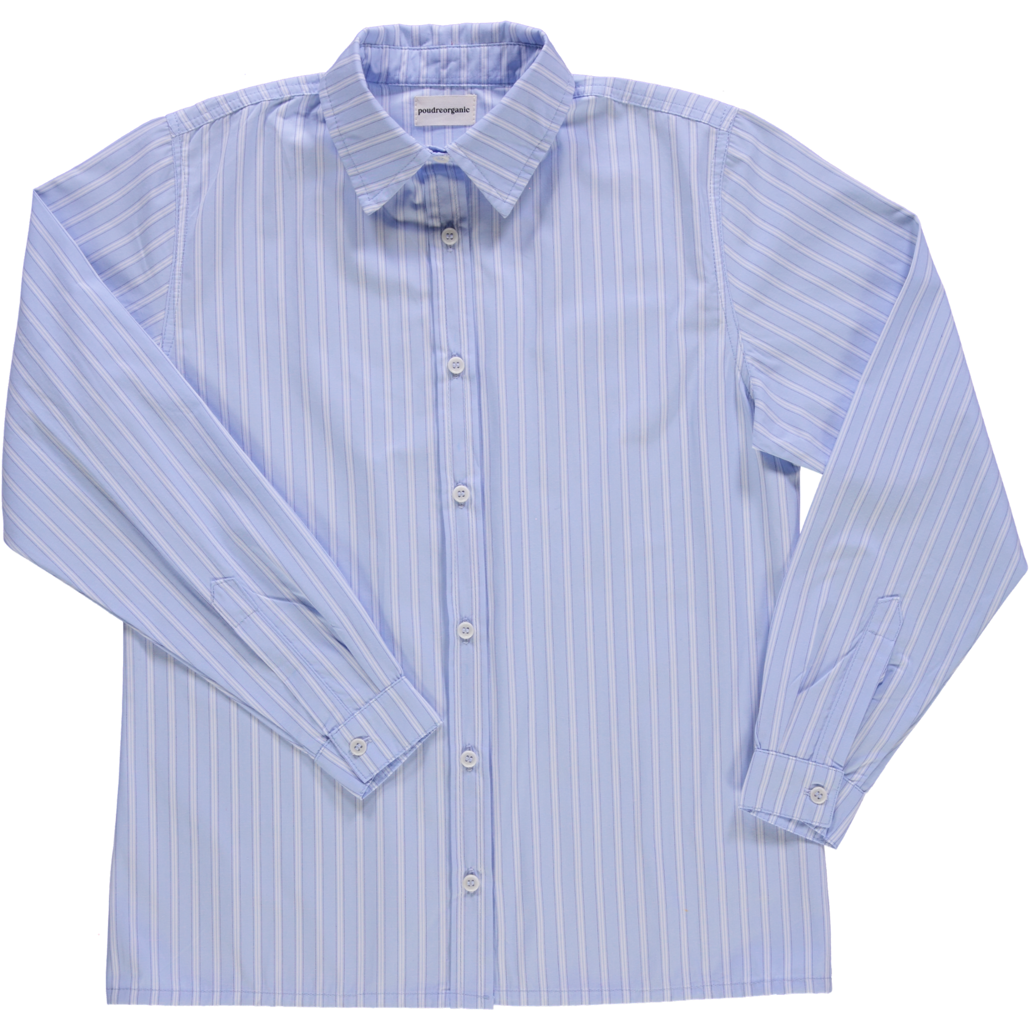 Blouse femme Capucine en coton bio – Rayures bleues | Poudre Organic 1