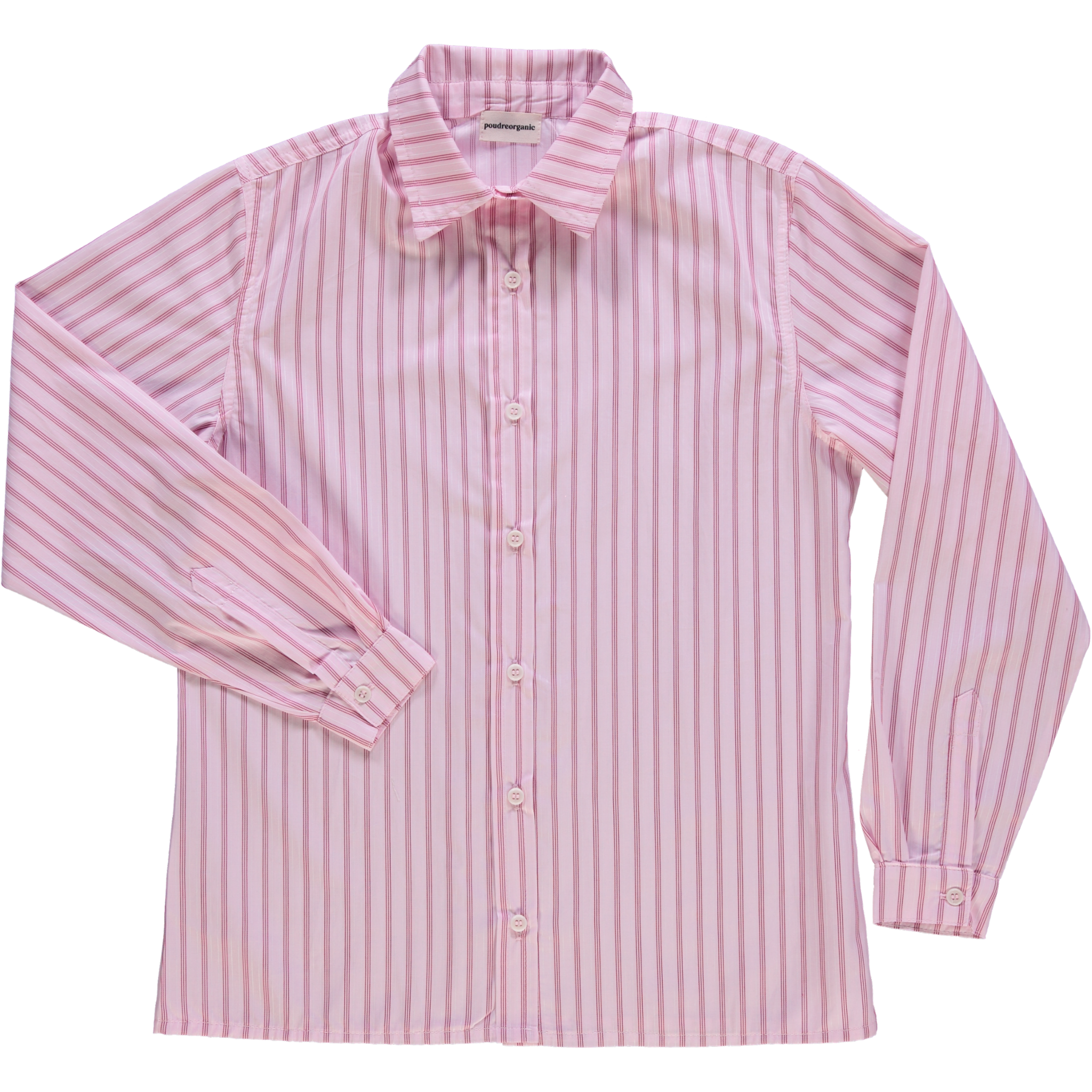 Blouse femme Capucine en coton bio – Rayures roses | Poudre Organic 1