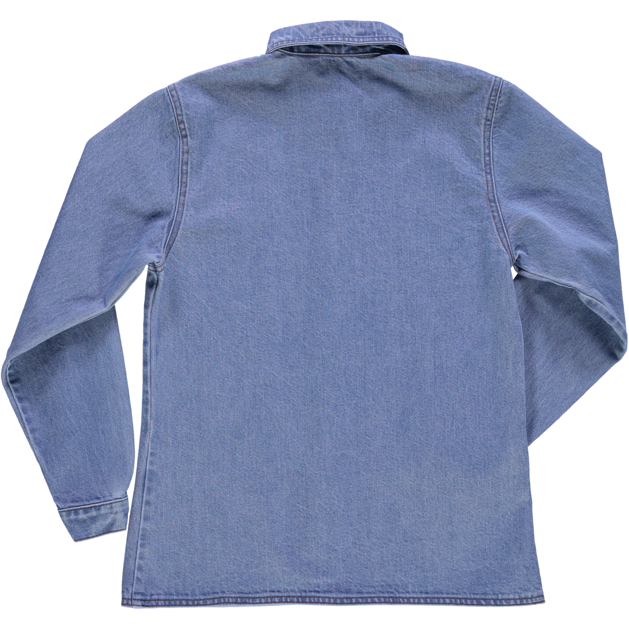 Blouse femme Capucine manches longues en coton bio – Denim épais blue | Poudre Organic 4