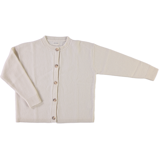 CARDIGAN PÉTALE LAINE ADULTE Ivory