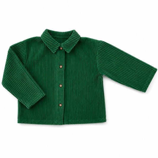 BLOUSE CASSIS VELOURS CÔTELÉ Medium Green