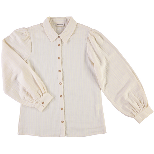CHEMISE AULNE Rayures Pastel Yellow / Almond Milk