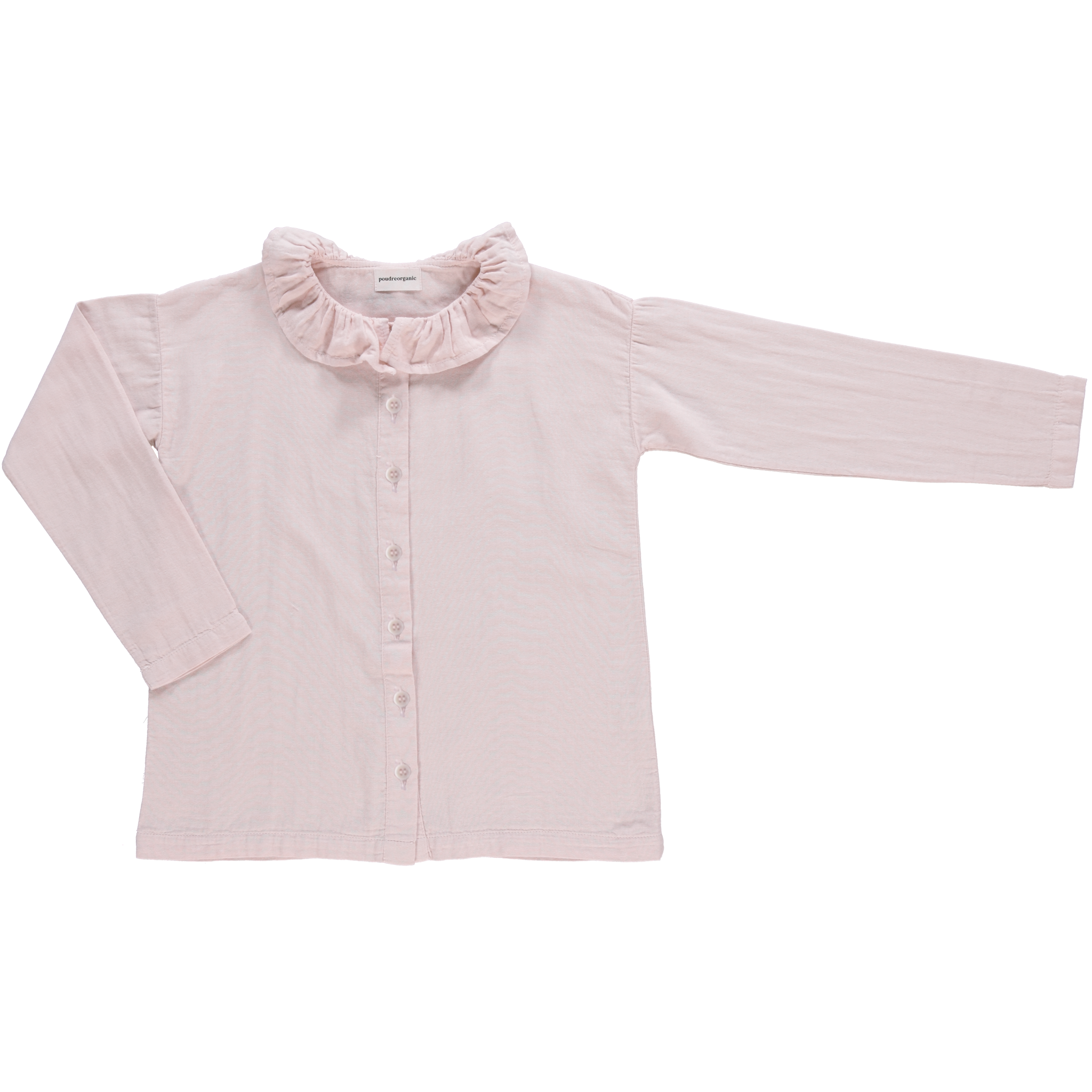 Blouse kids Colchique manches longues en coton bio – Soft pink | Poudre Organic 1