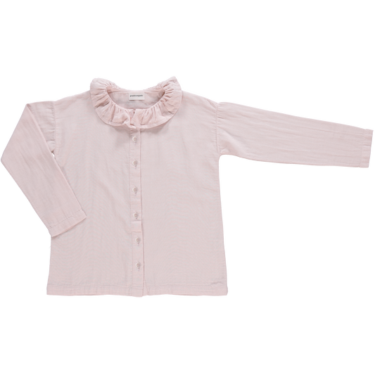 Blouse kids Colchique manches longues en coton bio – Soft pink | Poudre Organic 1