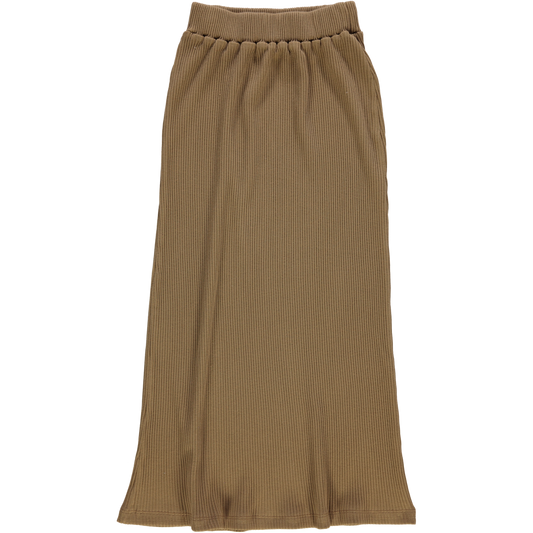 Jupe femme Cosmos côtelé en coton bio – Dull gold | Poudre Organic 1