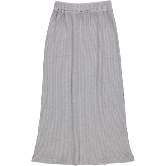 Jupe femme Cosmos côtelé en coton bio – Gris clair chiné | Poudre Organic 1