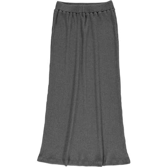 Jupe femme Cosmos côtelé en coton bio – Anthracite | Poudre Organic 1