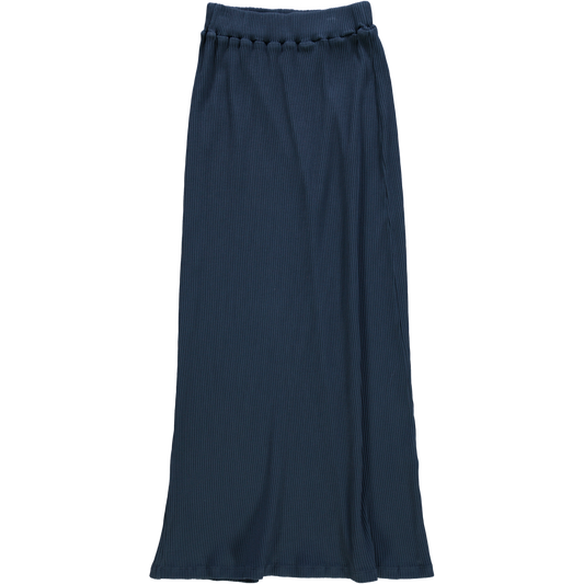 JUPE LONGUE COSMOS CÔTELÉ Midnight Navy