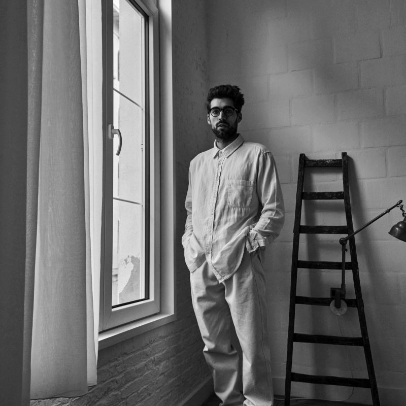 Chemise homme Camisa en gaze coton bio – Dull gold | Poudre Organic 2