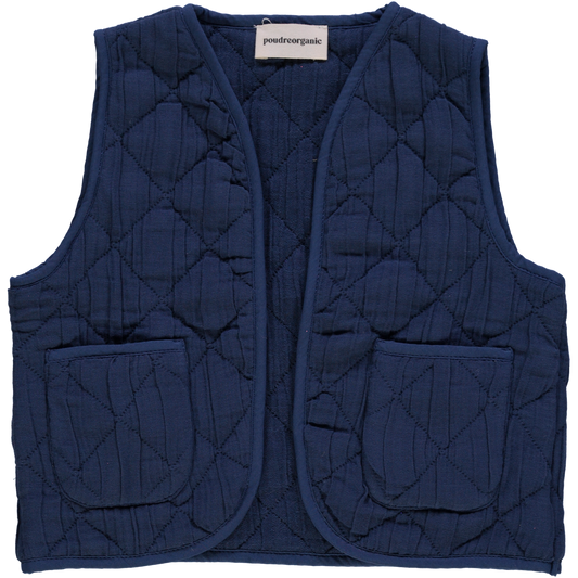 Veste matelassée kids Cercis en coton bio – Dark denim | Poudre Organic 1