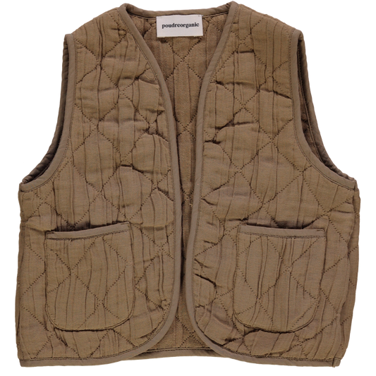 Veste matelassée kids Cercis en coton bio – Dull gold | Poudre Organic 1