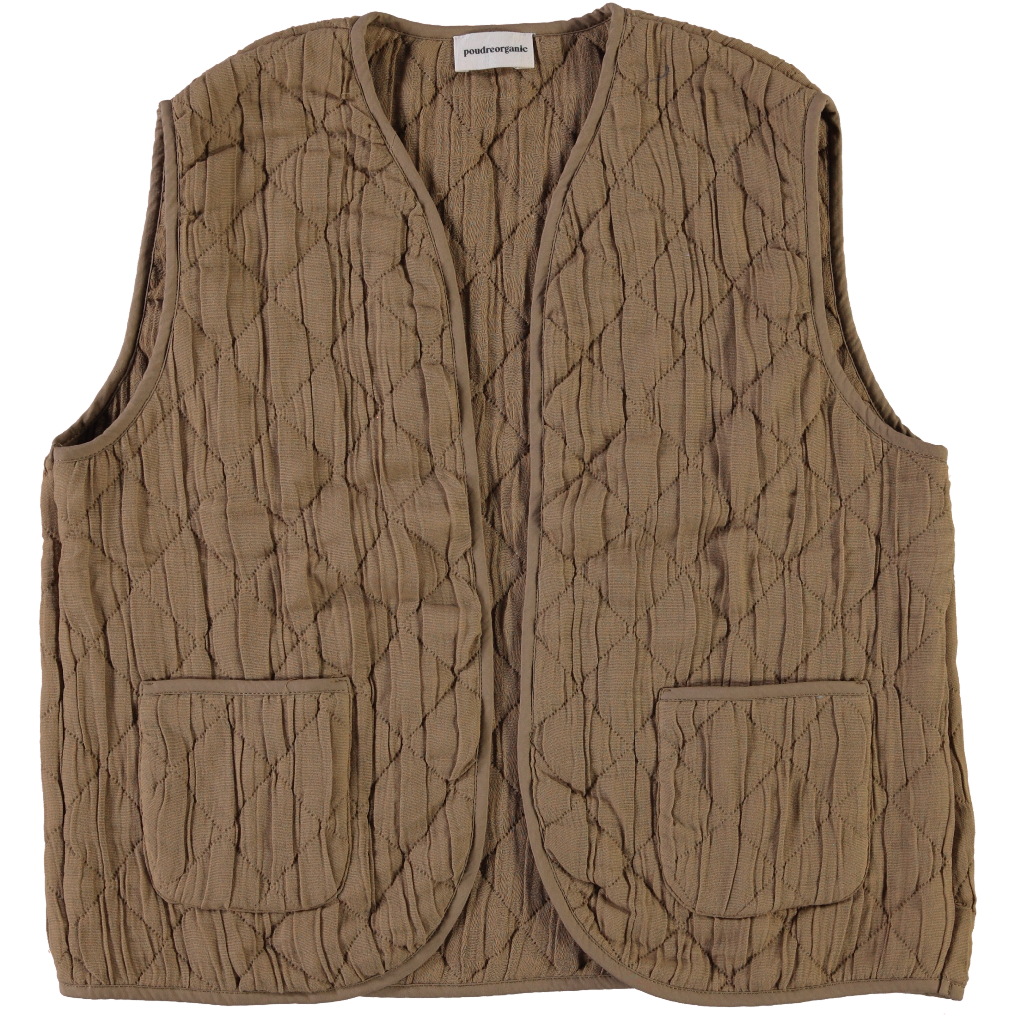 Veste matelassée adulte Cercis en coton bio – Dull gold | Poudre Organic 1