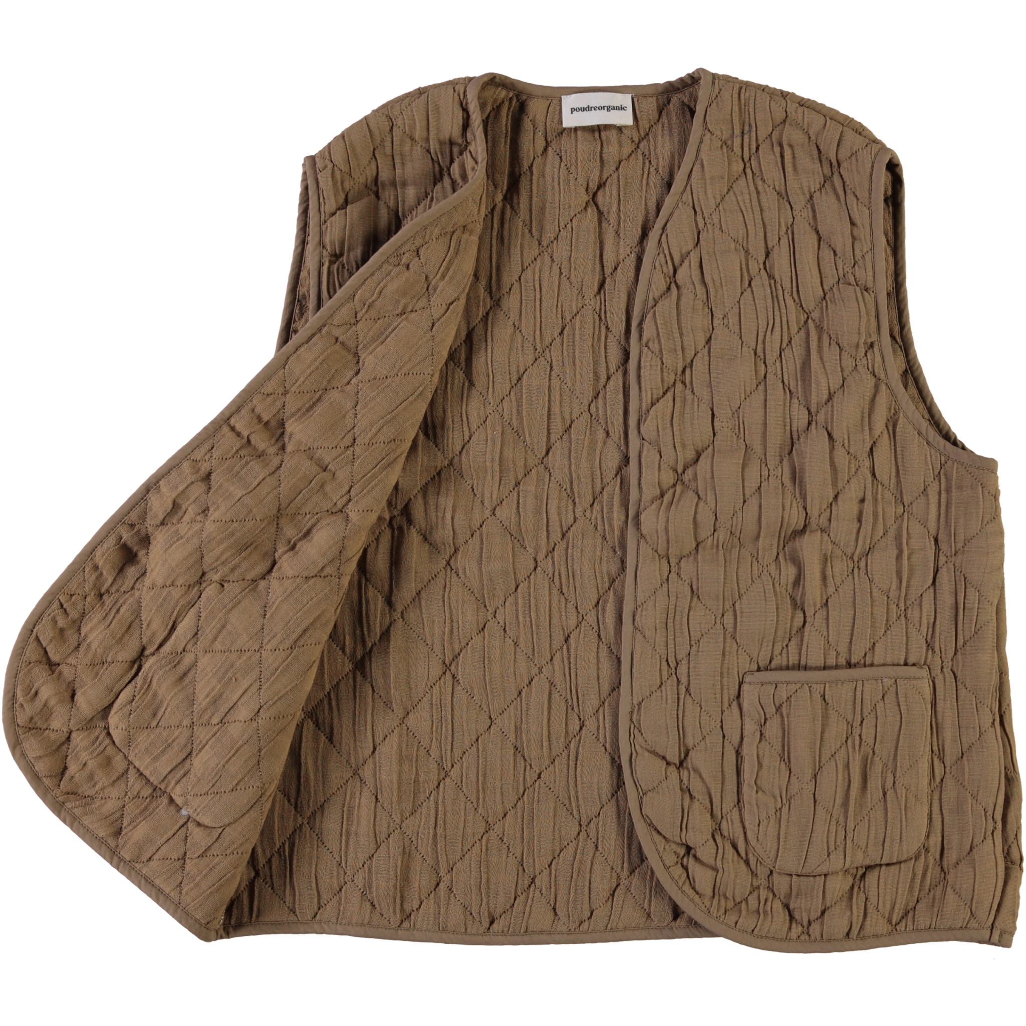 Veste matelassée adulte Cercis en coton bio – Dull gold | Poudre Organic 3