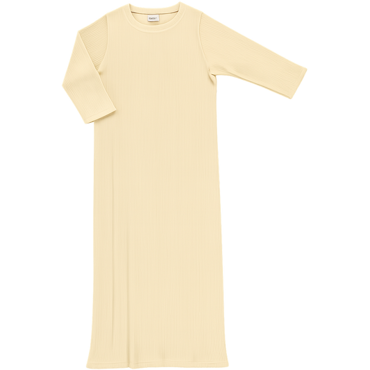 SOBACHA RIBBED ADULT DRESS Mellow Yellow