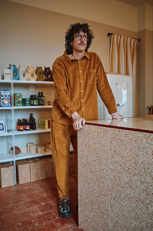 COQUELICOT CORDUROY PANTS Tapenade