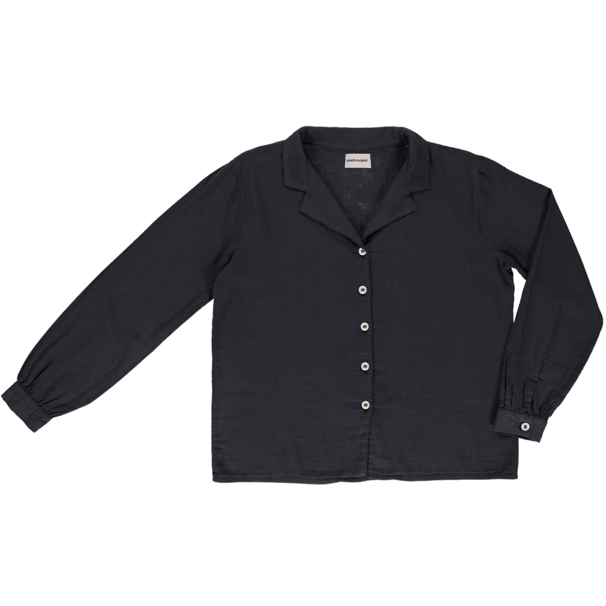 Chemise femme Datte en gaze coton bio – Pirate black | Poudre Organic 1