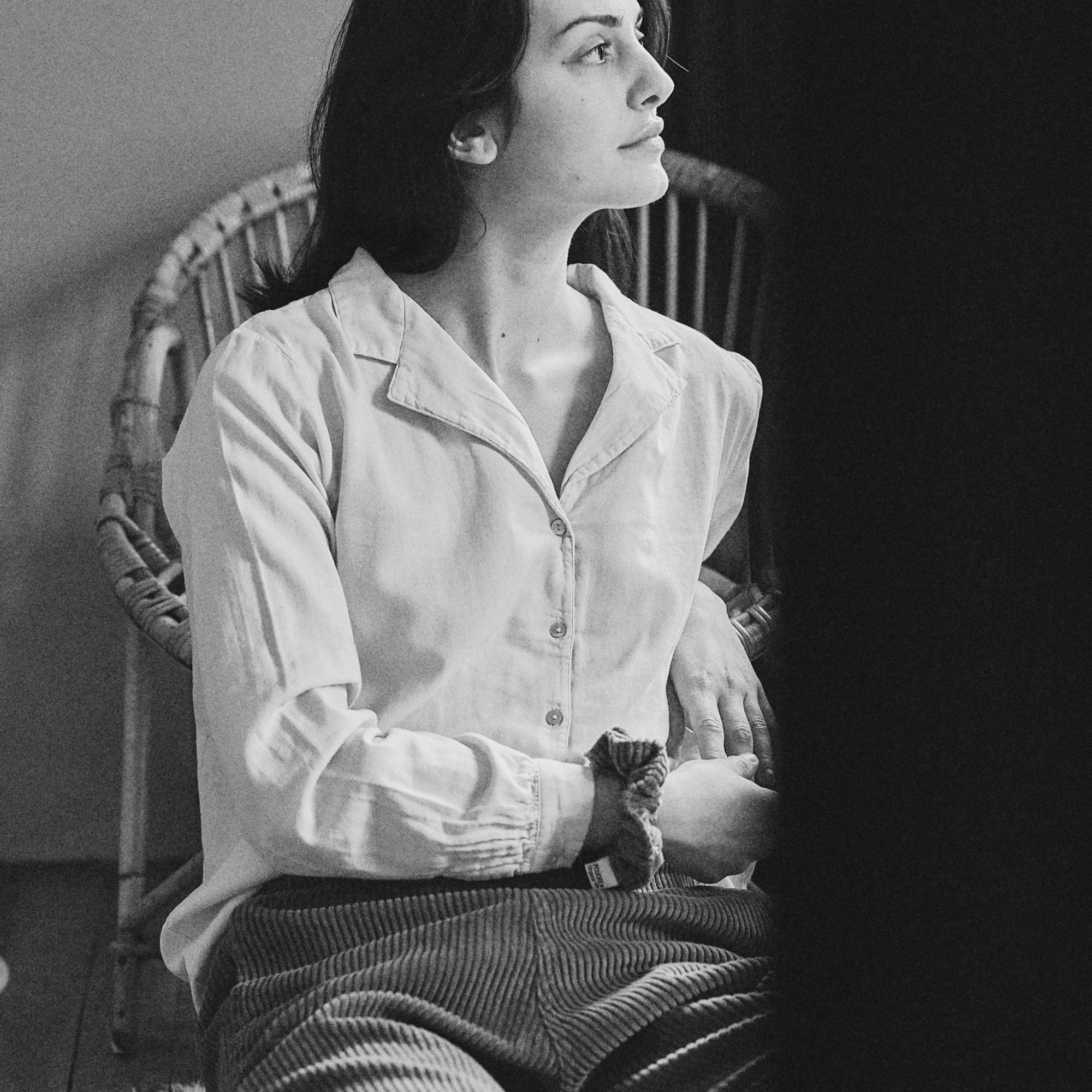 Chemise femme Datte en gaze coton bio – Egret | Poudre Organic 2