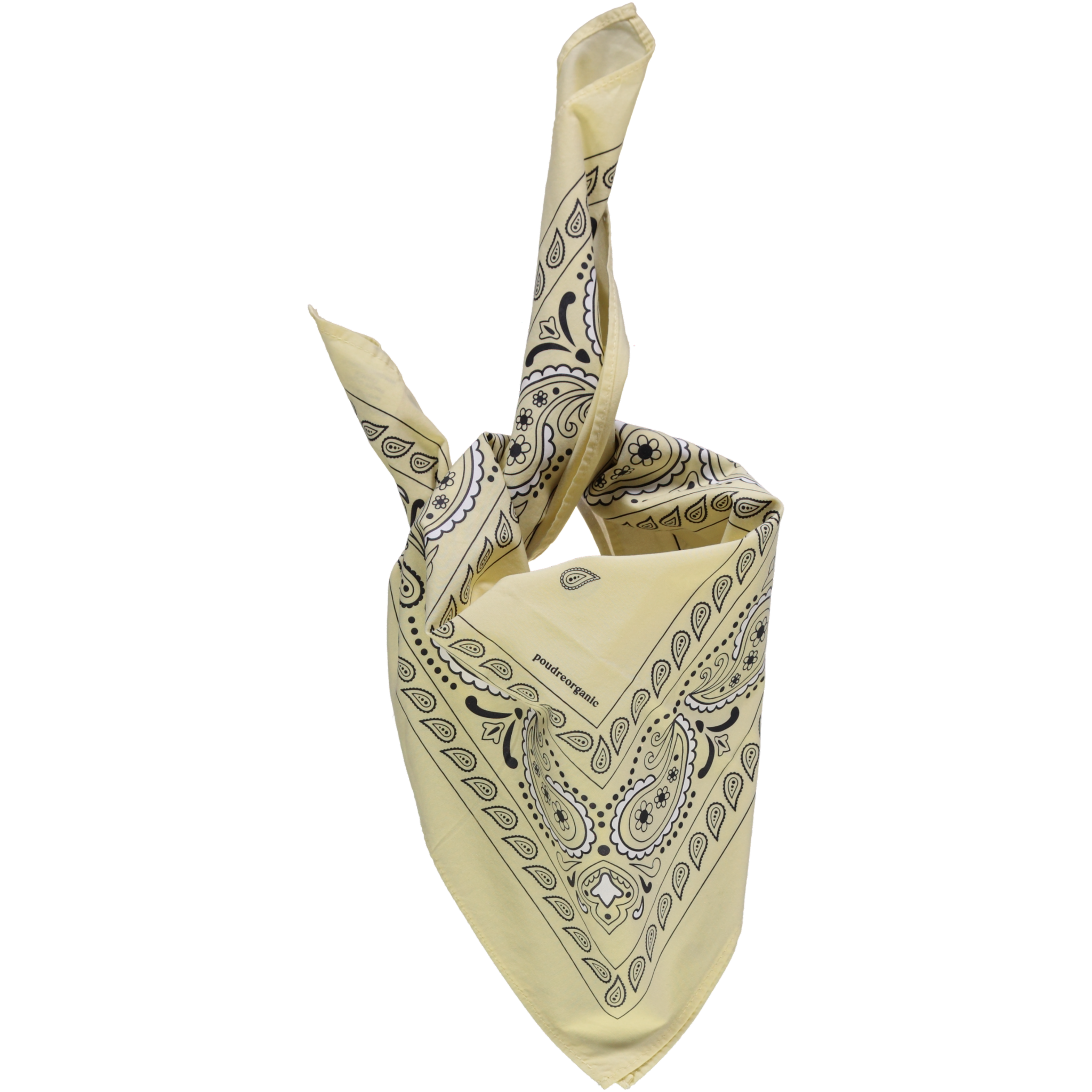 Foulard kids & adulte Bandana en coton bio – Bandana pastel yellow | Poudre Organic 1
